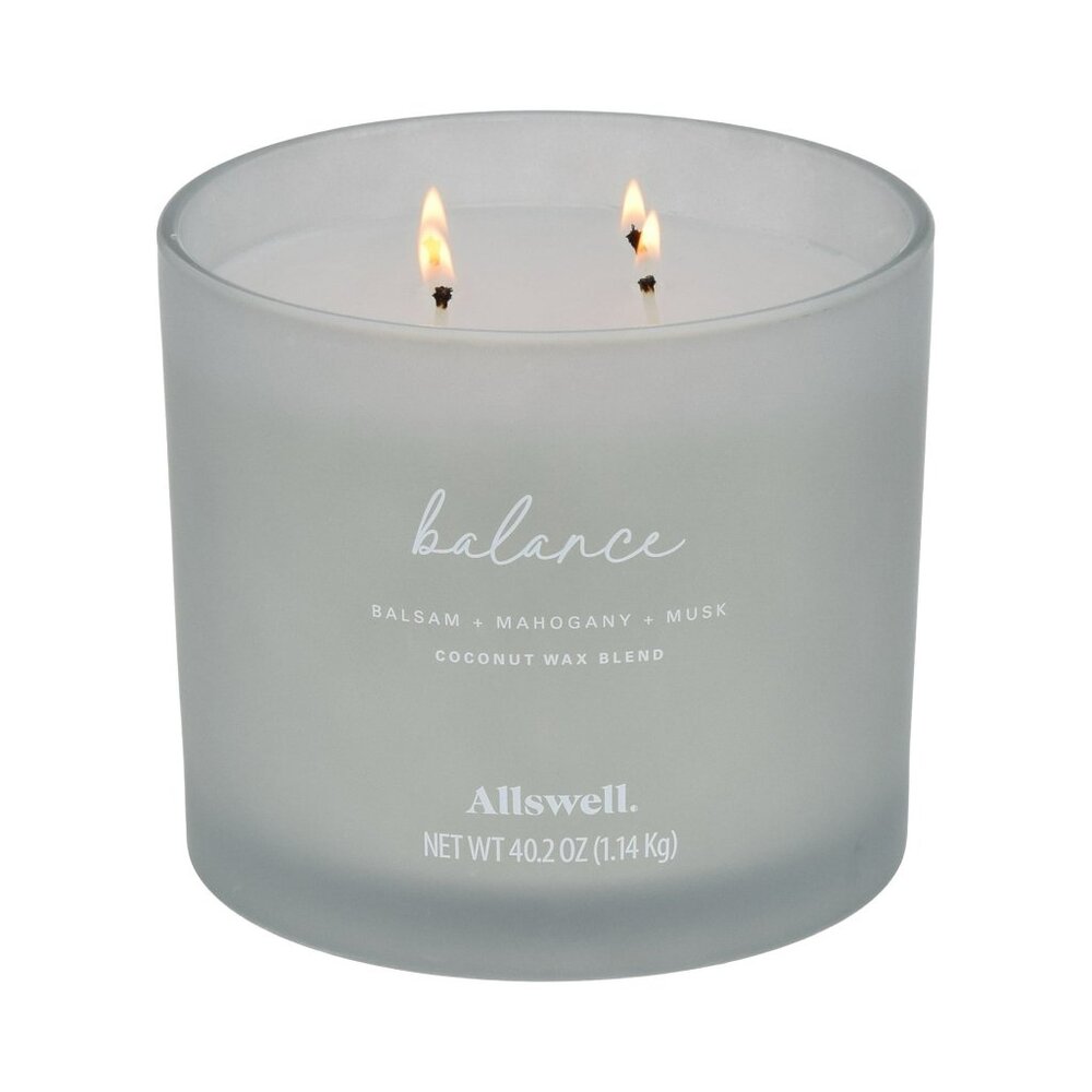 Balance (Balsam + Mahogany + Musk) Scented 4-Wick Spa Jar Candle 40.2oz